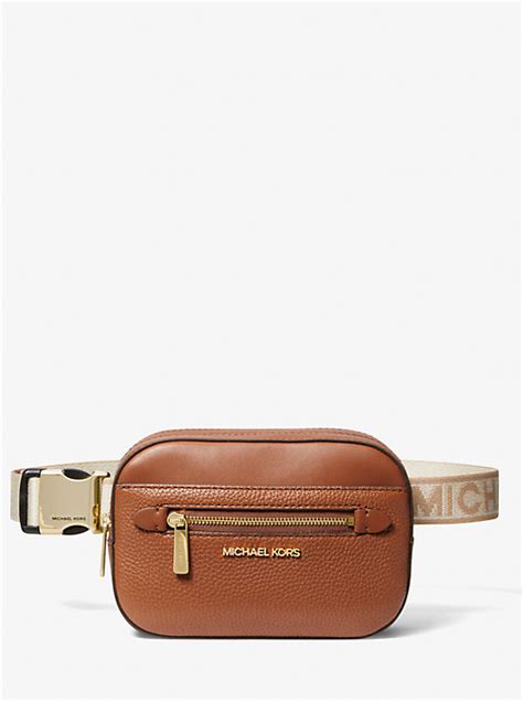 michael michael kors pebble leather belt bag with oversized 